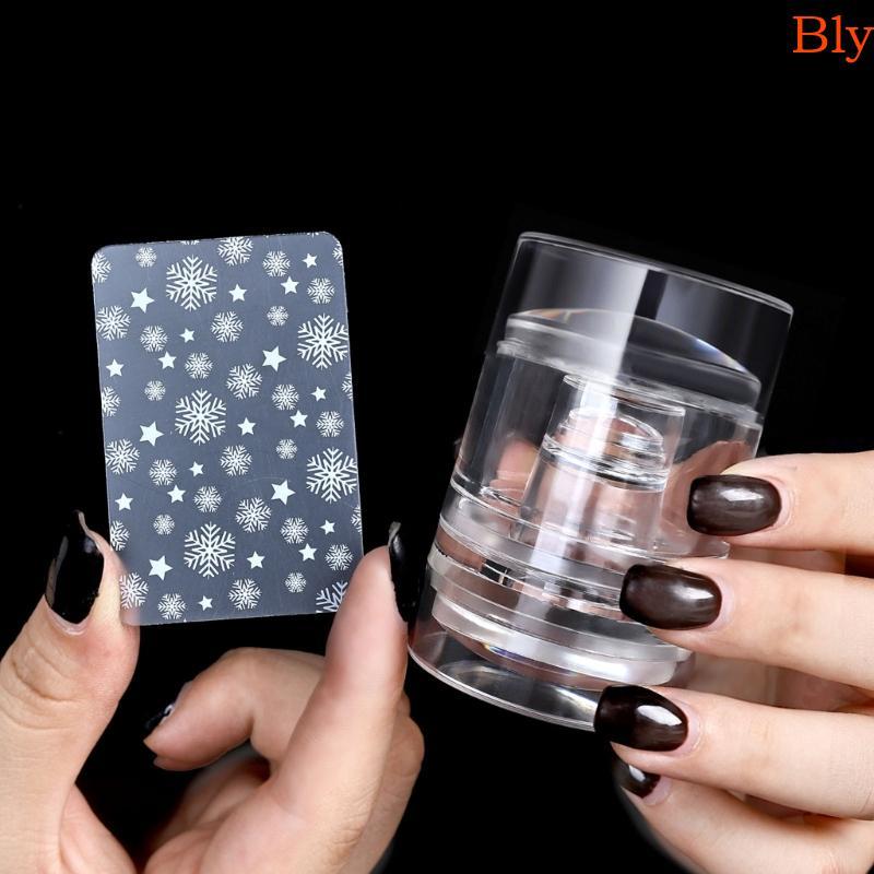 Conjunto Ferramentas Multifuncionais Para Estampagem Unhas Bly Carimbo Arte Silicone Macio