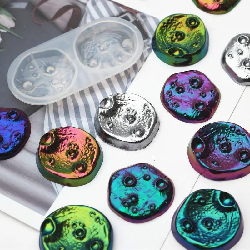 Molde De Silicone De Pedra Caindo Com Furos Galáxia Resina Espaço Jóias DIY Macio UV Moldes De