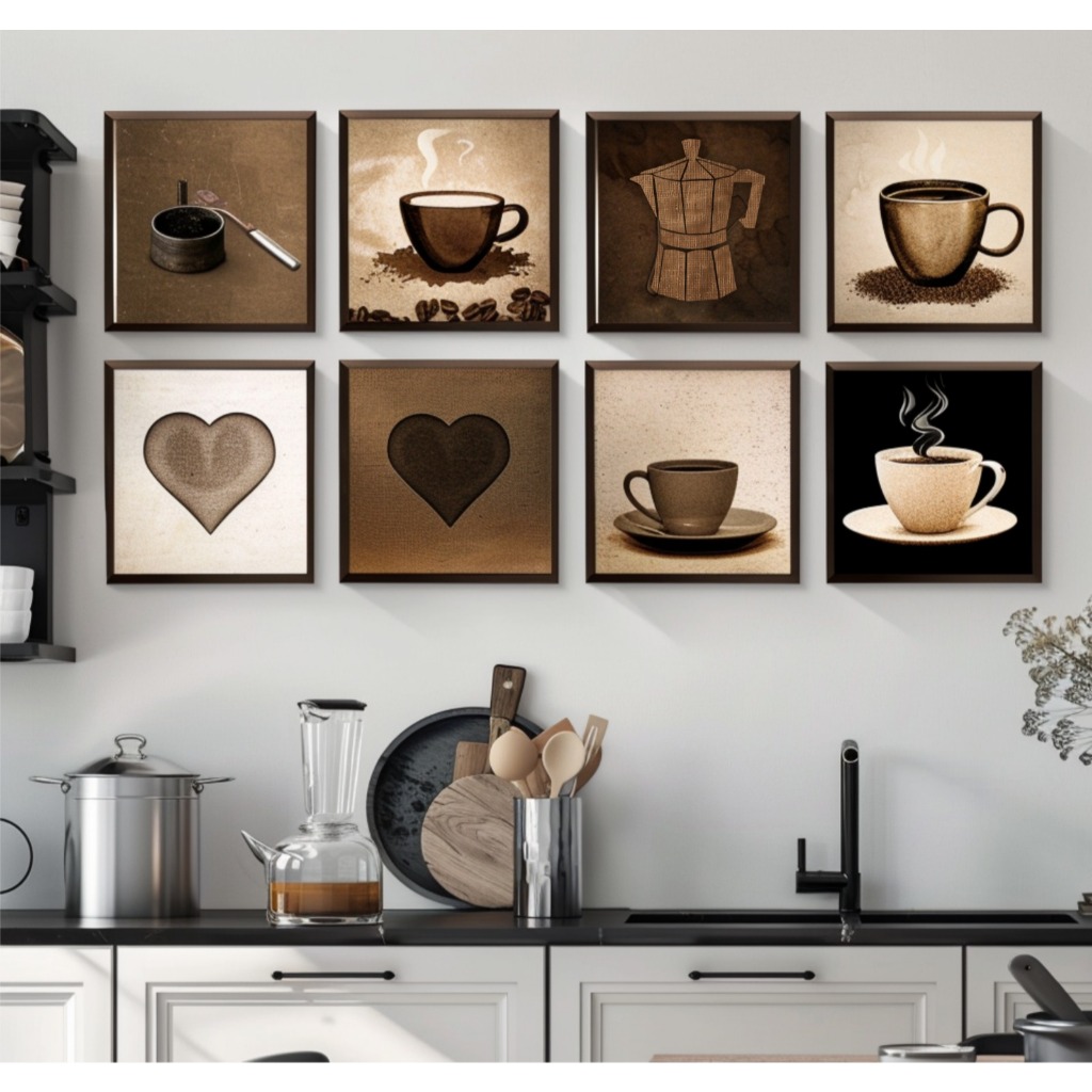 Quadros Decorativos Para Cozinha Cantinho Café Decoração Parede Placa Decorativa Xícara Copa Frases