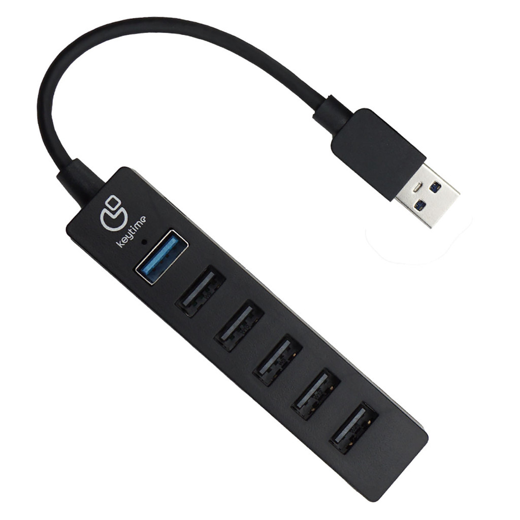 HUB USB 6 PORTAS 1 3.0 E 5 2.0 KEYTIME DATA PORT KYT00036
