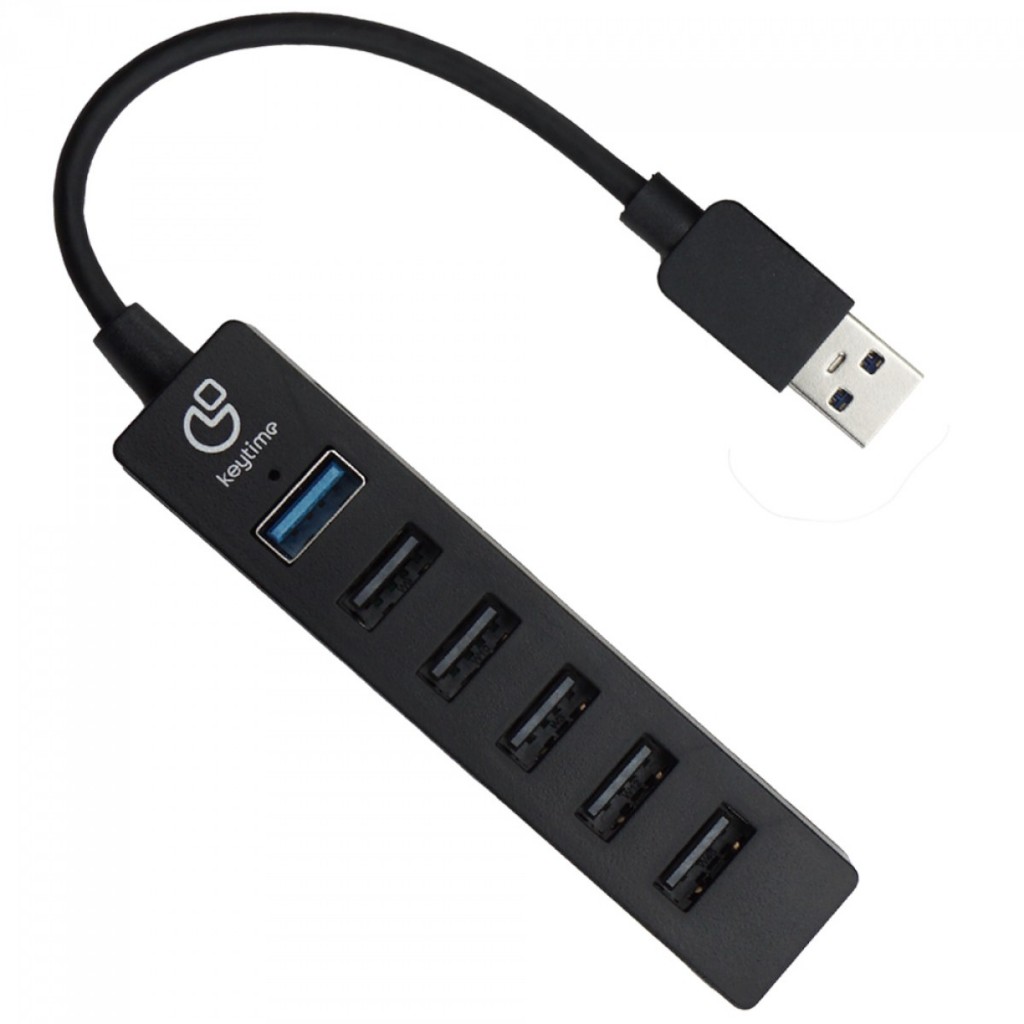 Adaptador USB 7 em 1 Keytime Data Port, USB para USB 2.0/USB 3.0 - KYT00036