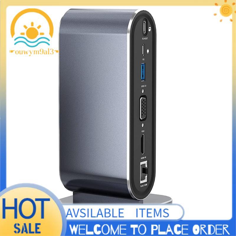 Estação De Acoplamento USB C 12 Em 1 Hub Dock Laptop Display Docking Station Adaptador 3.0 Para Computador