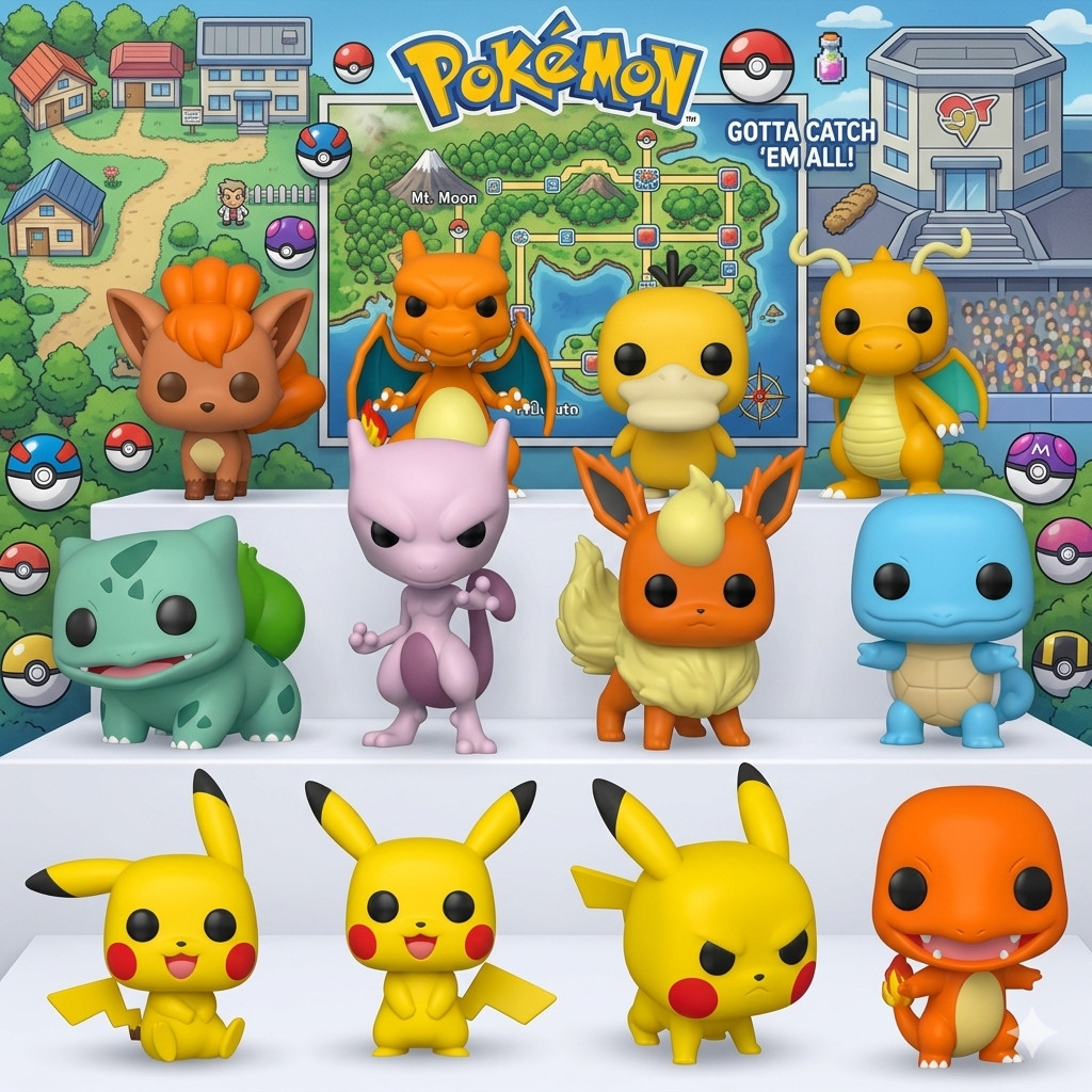 Bonecos Pokémon Sem Caixa Personalizada – Pikachu, Flareon, Charmander, Mewtwo, Eeevee, Bulbasaur, Charizard, Squirtle.