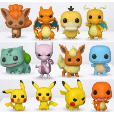 Bonecos Pokémon Sem Caixa Personalizada – Pikachu, Flareon, Charmander, Mewtwo, Eeevee, Bulbasaur, Charizard, Squirtle.