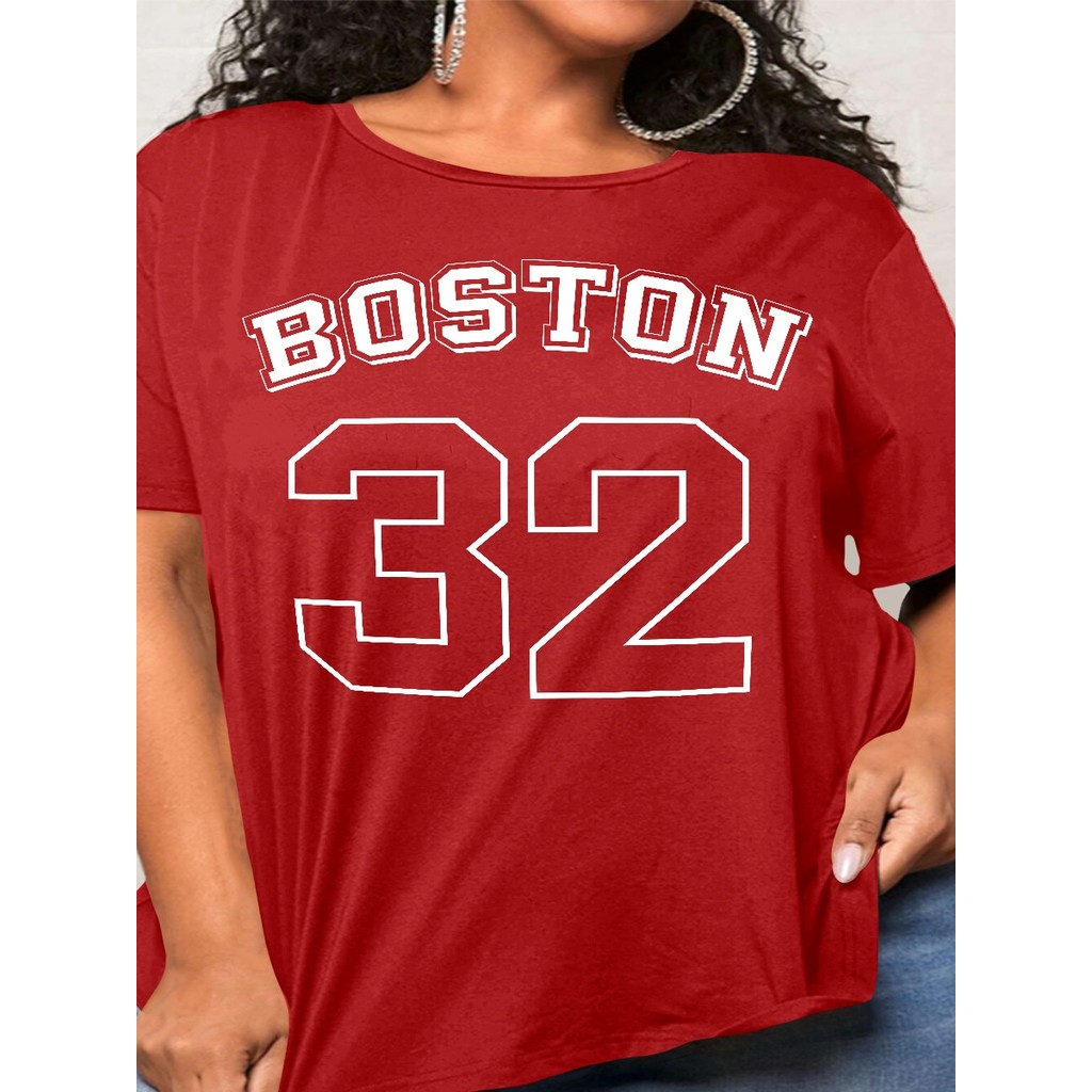 Camiseta Oversized Plus Size Life Style Estampada Frase Silk Boston 32 Blusa Streetwear Unissex