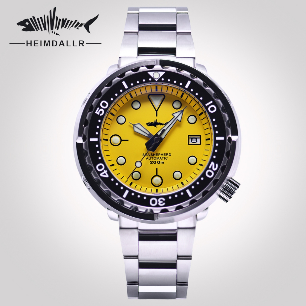 Heimdallr H1 Stainless Steel Can-Style Case Diver Watch Automatic 200M Super Lume Sapphire Original Warranty