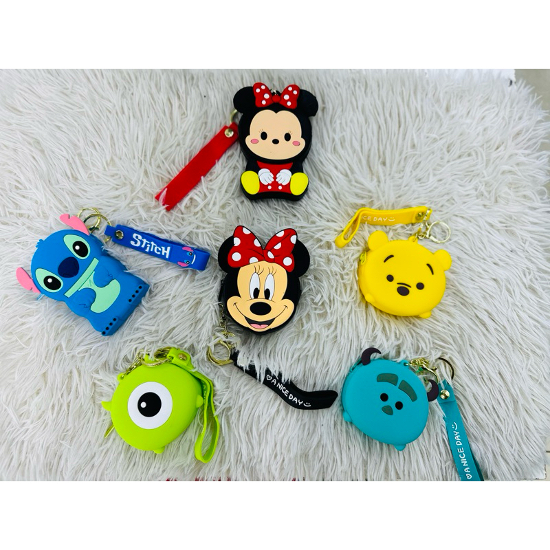 Bolsa De Moeda De Silicone Com Desenho Personagens / Porta-Chaves / Tendência / Com Zíper / Presente Criativo