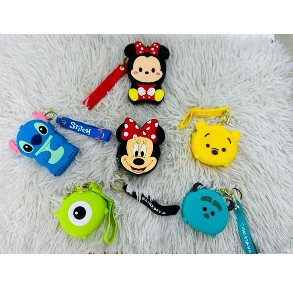 Bolsa De Moeda De Silicone Com Desenho Personagens / Porta-Chaves / Tendência / Com Zíper / Presente Criativo