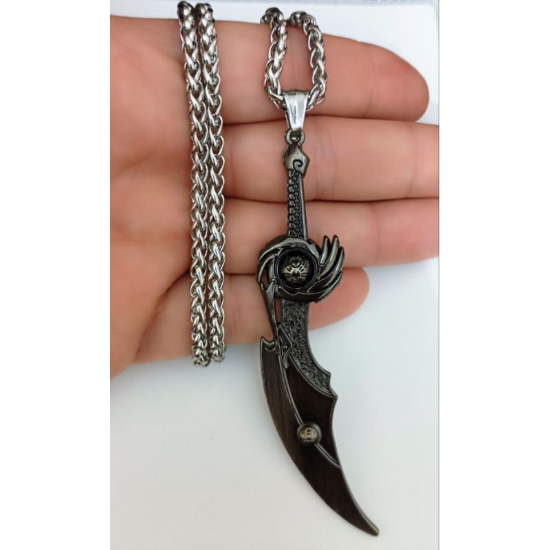 Colar RPG com Pingente Cor Grafite Final Fantasy Cosplay
