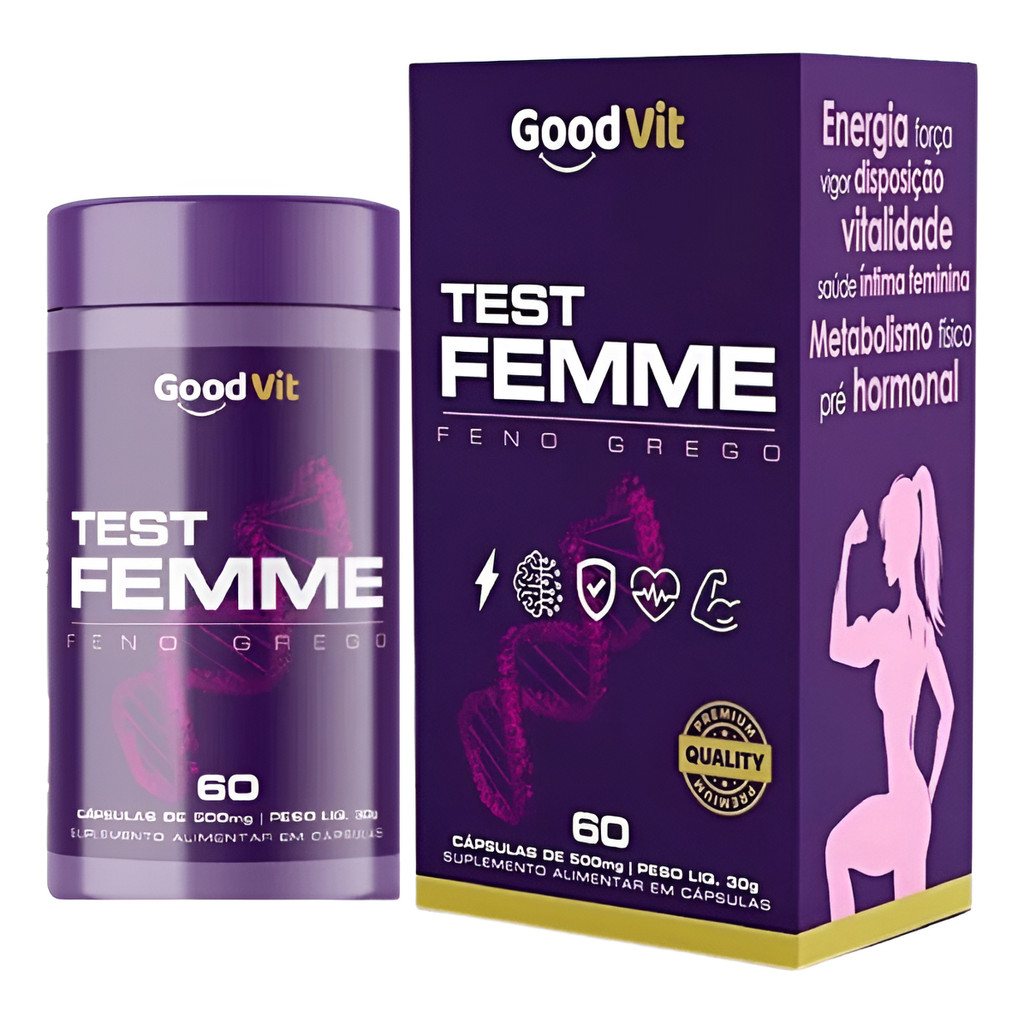 Test Femme Testo  Mulher Energia Good Vit 60 Cápsulas  Sem Sabor