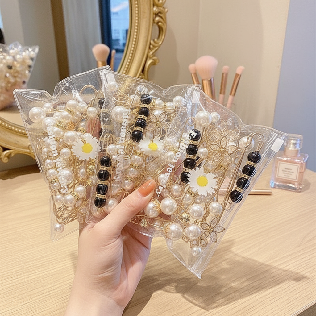 12 peças broche de clipe de cintura de pérola, acessório de cinto feminino de moda coreana para calças