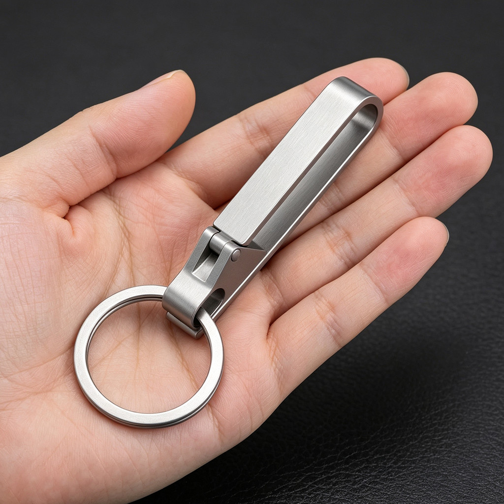 Luxo Titânio Masculino Cinto Carro Chaveiro Clipe Durável Leve EDC Cintura Pendurado Fivela Para Titular Presentes Mascu