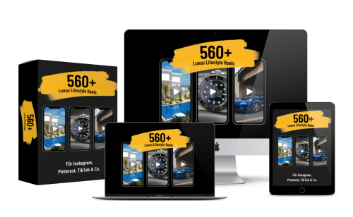 560+ Reels (Hochformat Videos) mit Luxus Lifestyle Objekten
