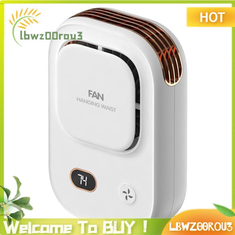 Ventilador Portátil Com Clipe De Cintura , De Cinto Vestível , 2000mAh , Alimentado Por Bateria , Recarregável , Para Tr