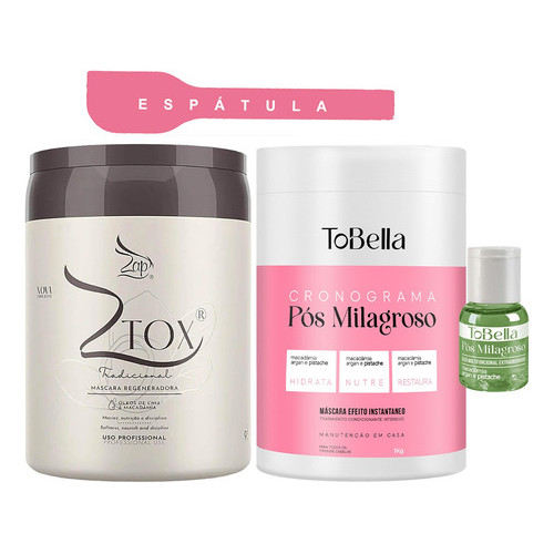 Kit Ztox Zap Btx + Máscara Pós Milagroso Tobella