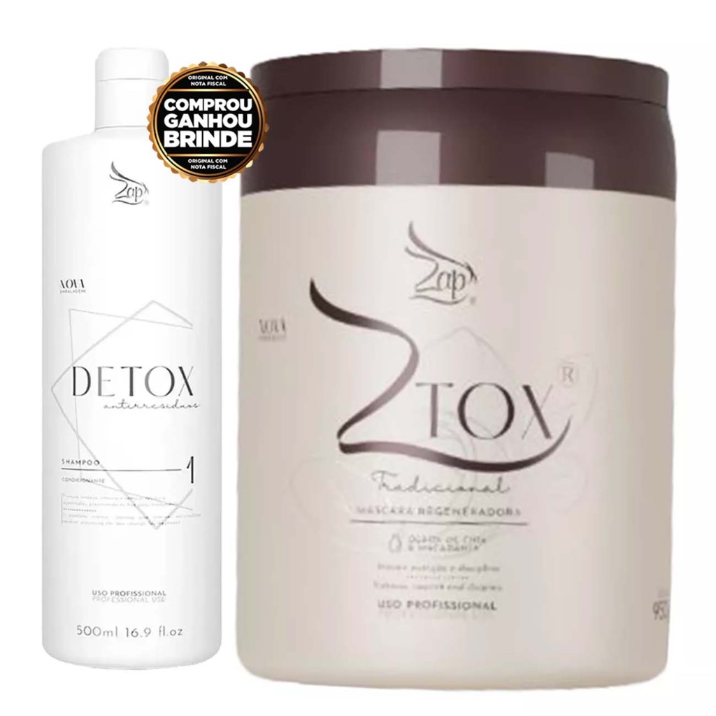 Zap Ztox Regeneradora Professional antifrizz Original BTX + Shampoo