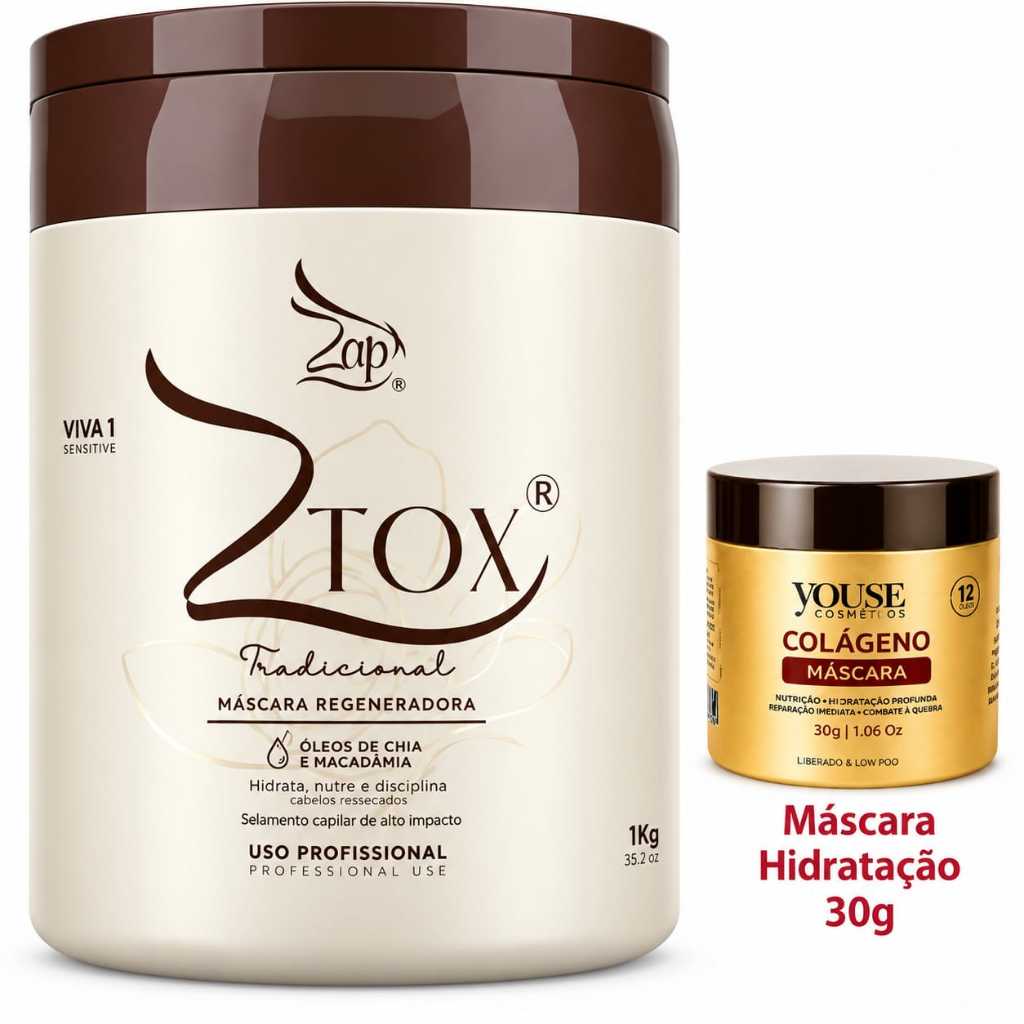 Zap Ztox  BTX 950g Regeneradora Professional antifrizz Original + Máscara Colágeno