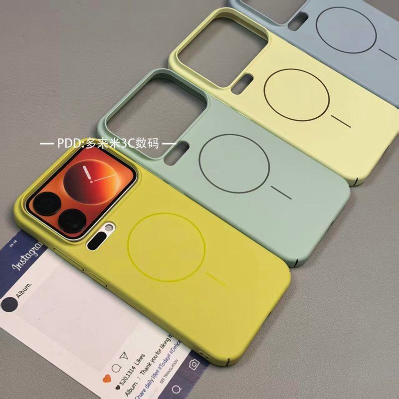 Capa para Telefone Xiaomi 17 Pro Max, Série Premium Skin para K90 Pro Max/POCO F8 Ultra, Borda Fina Macia Magnética Turb