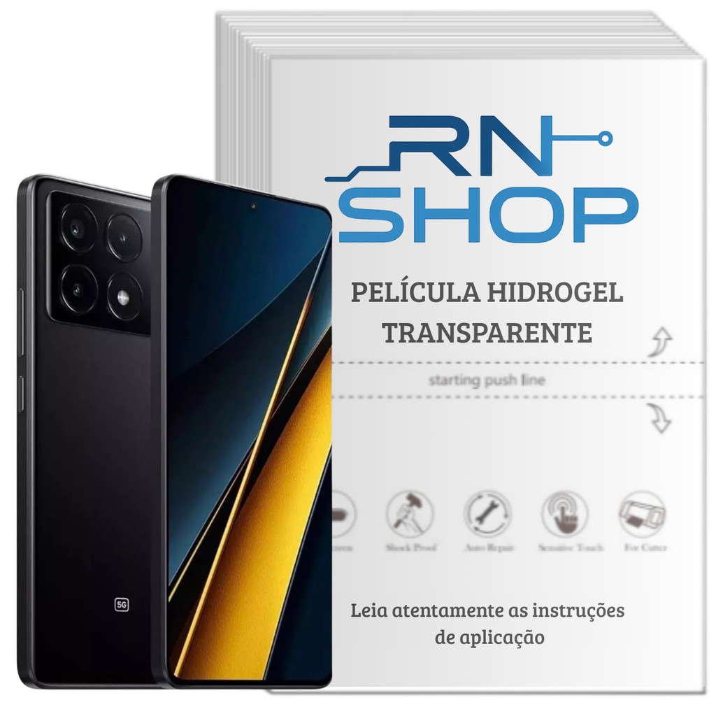 Película Hidrogel HD Celular Xiaomi Poco X3 X4 X5 X6 M2 M3 M4 Redmi Note 7 8 9 10 11 12 13 15 T Pro Plus Lite Mi 11
