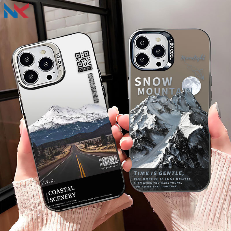 Capa Para Redmi Note 14 Pro 13 12 11 10 12S 14C 13C 12C 10C POCO X7 X6 C75 C65 IMD De Telefone Neve Montanha NKCase