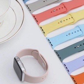 Pulseira De Silicone Lisa Esportiva Para Smartwatch Iwo e AppleWatch 38-44mm