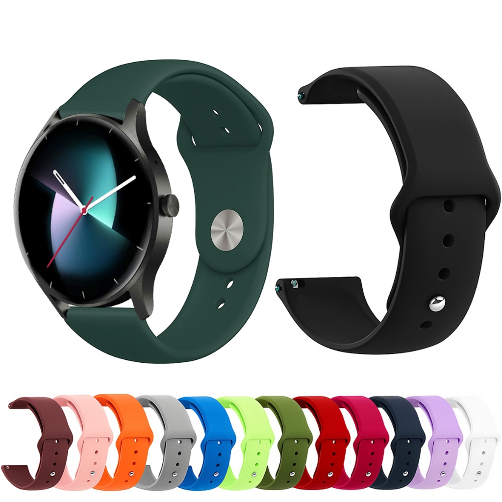 Pulseira 22mm de silicone LISA para Smartwatch Peje Zw02 1.28