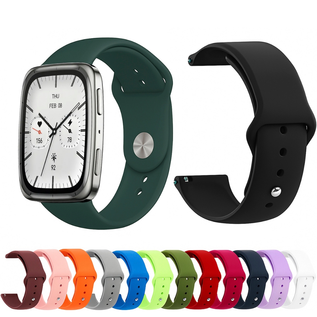 Pulseira 20mm de silicone LISA para Smartwatch Amazfit Active 2 Square