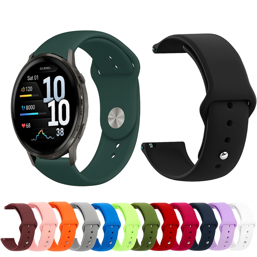 Pulseira 22mm de silicone LISA para Smartwatch Garmin Venu 4 (45mm)