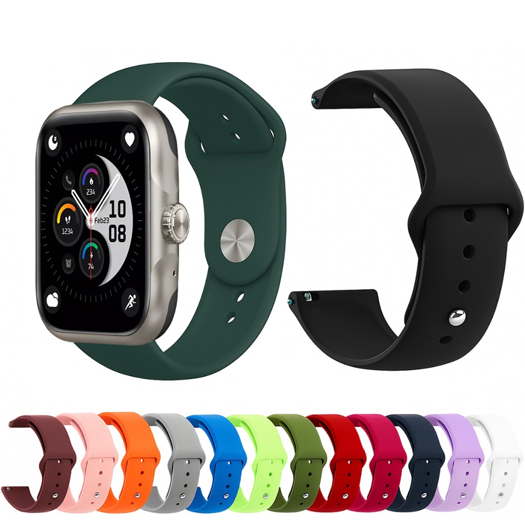 Pulseira 22mm de silicone LISA para Smartwatch Wearzone Action