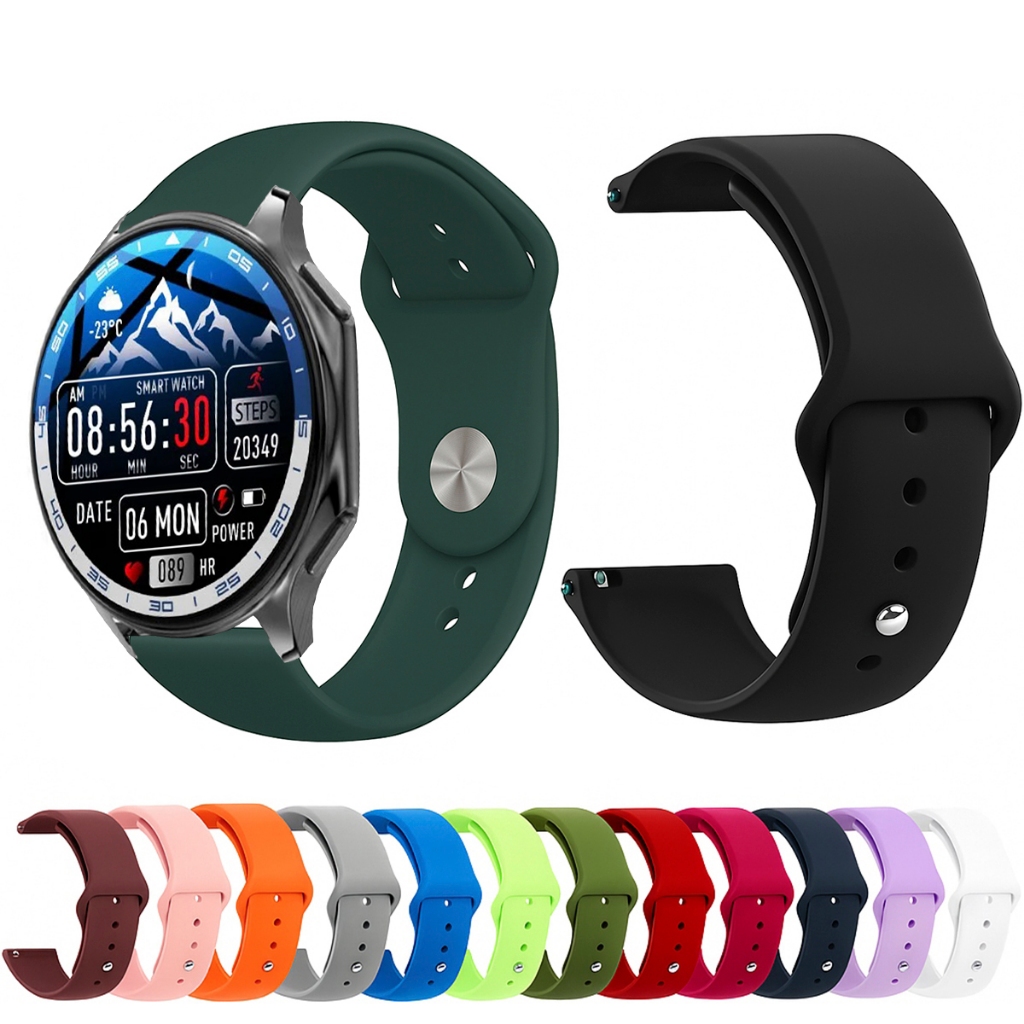 Pulseira 22mm de silicone LISA para Smartwatch oppo watch X