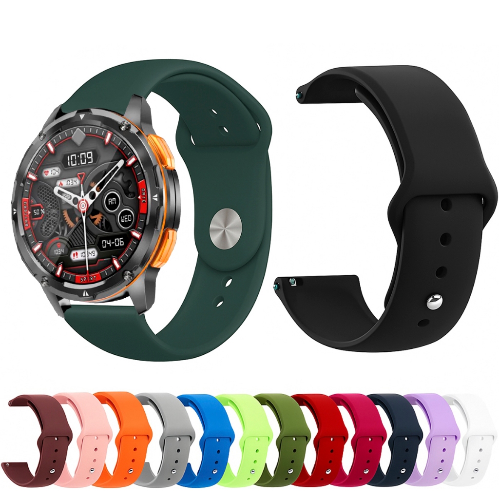 Pulseira 22mm de silicone LISA para Smartwatch Carbon Odyssey