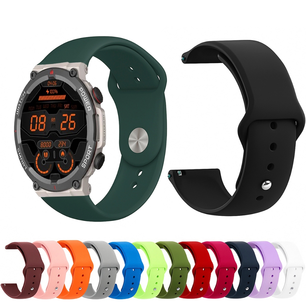 Pulseira 22mm de silicone LISA para Smartwatch Blackview W50