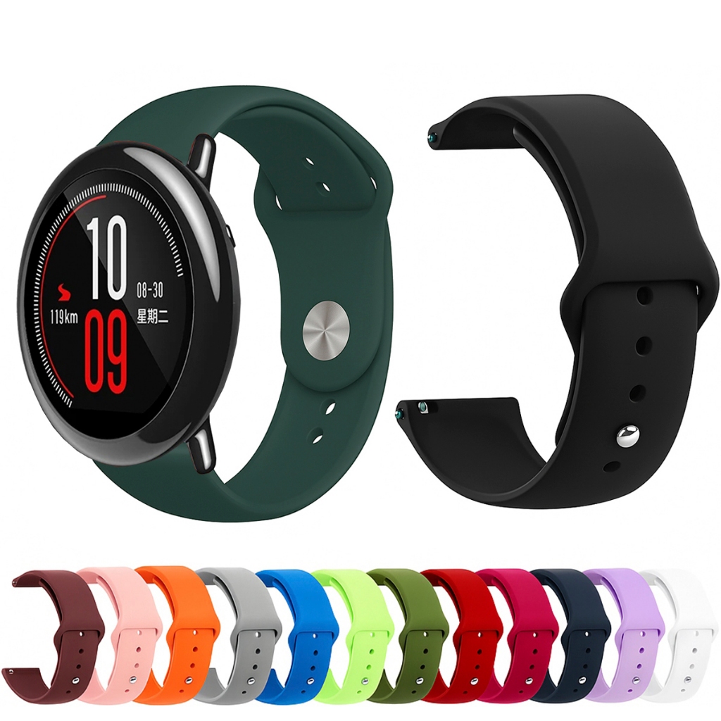 Pulseira 22mm de silicone LISA para Smartwatch Amazfit Pace A1612