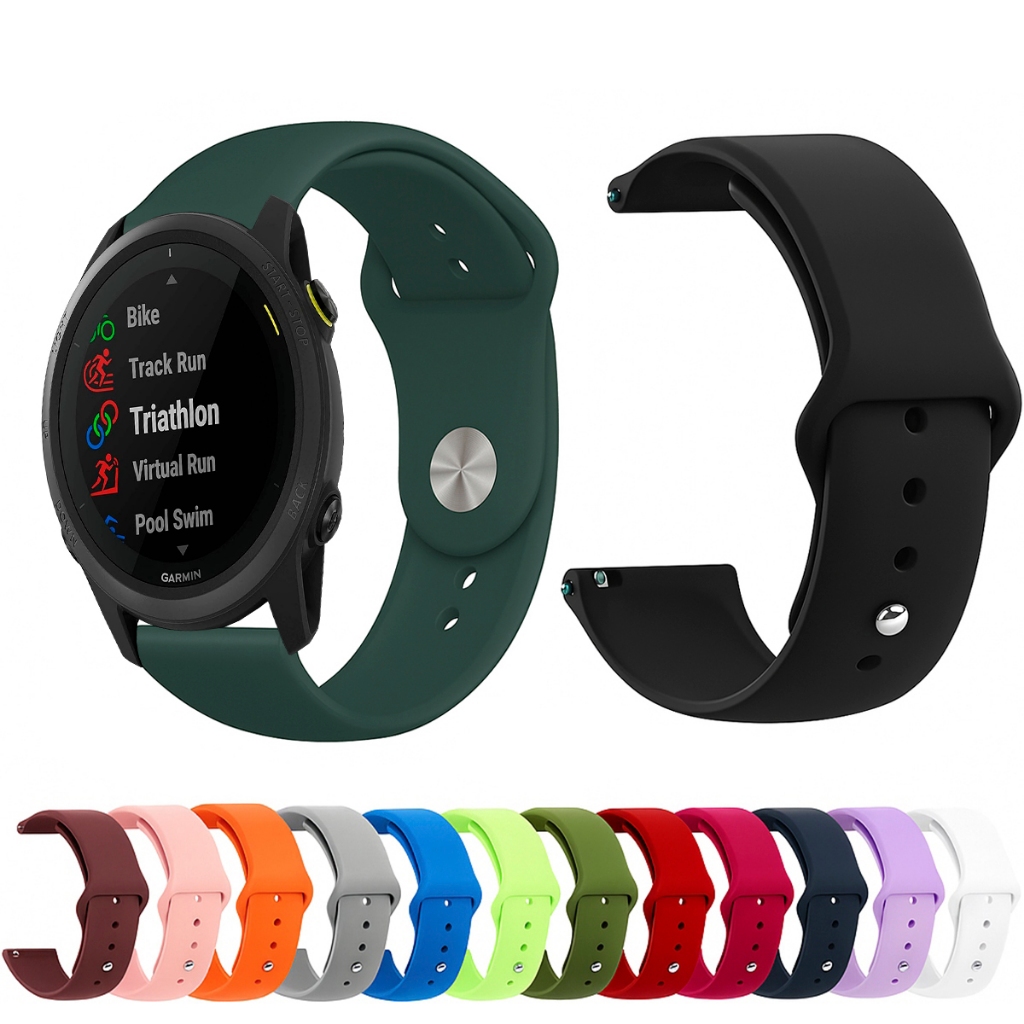 Pulseira 22mm de silicone LISA para Smartwatch Garmin forerunner 745