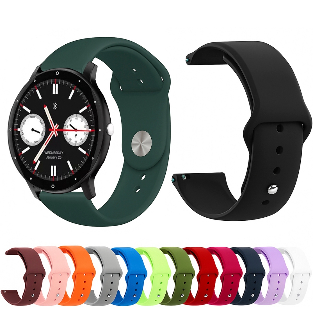 Pulseira 22mm de silicone LISA para Smartwatch Haiz My Watch J Pro