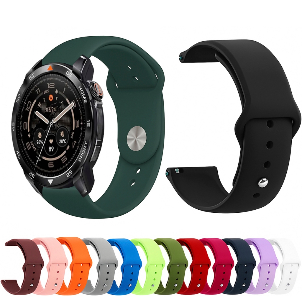 Pulseira 22mm de silicone LISA para Smartwatch Mibro Gs Pro 2