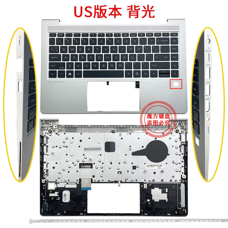 Nova Capa De Apoio Para As Mãos Do Portátil Com Teclado HP Probook 440 445 G9 Palmrest Retroiluminado Novo