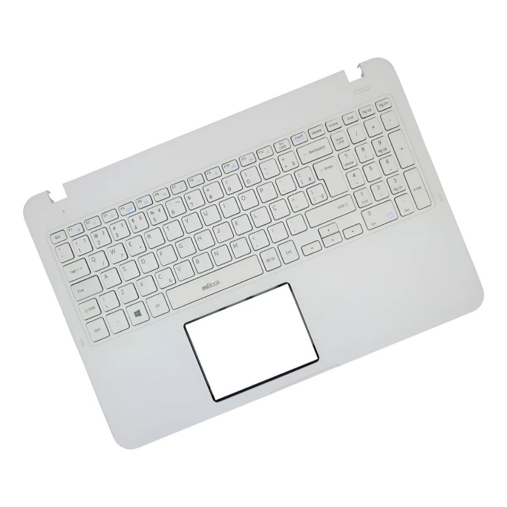 Teclado Palmrest Para Samsung Expert Np350xbe-sr1br Branco Conforme Imagem Do Anúncio