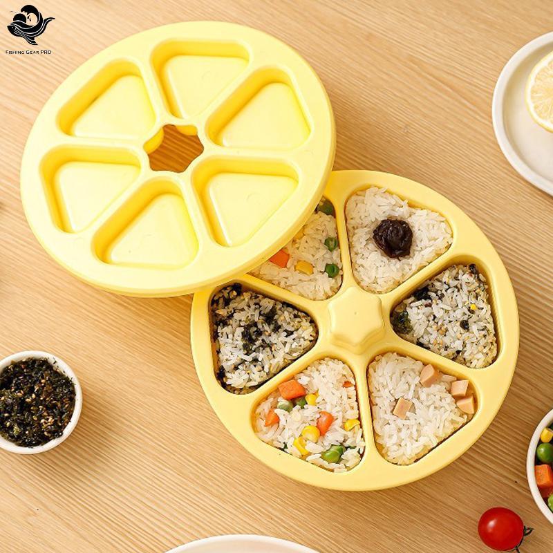 PFG 6 Em 1 Cavidade Triângulo Sushi Mold Rice Ball Press Maker Non-sti Ferramentas De Cozinha Bento Box Suprimentos De R