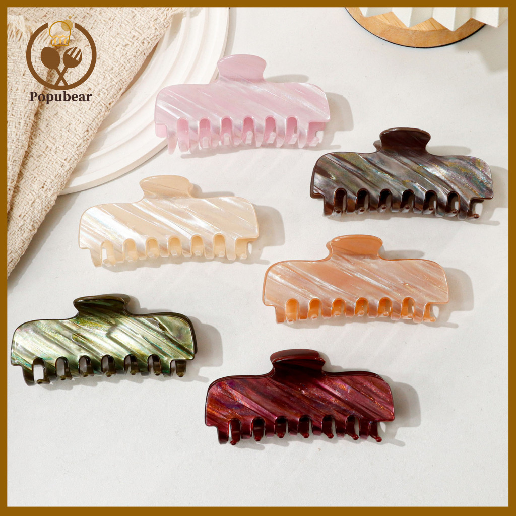 Hair Claw Clips for Thick Versatile Styling Tools for Commuting Pearlescent Clip for Women – Non-slip Strong Hold Acce