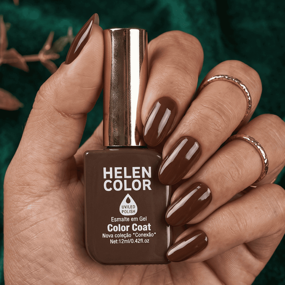 Esmalte em gel Marrom Escuro 256 Conexão Helen Color