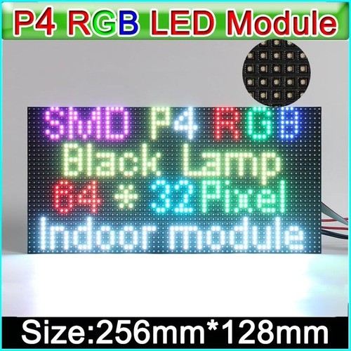 Painel Led P4 Rgb 32*64 Pixel Full Color 256 Mm X 128 Mm