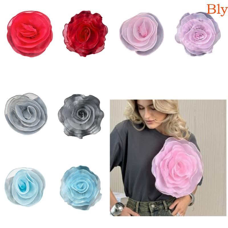 Bly Rose Flower Lapela Pin Artificial Peito Broches Feitos À Mão Para Meninas