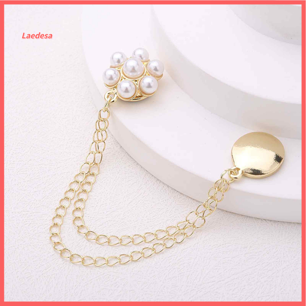 Fabrics Magnetic Pin Trousers Hem Clip Faux Pearl Flower Clothing – Adjustable Shirt Pants Leg Decorative Button with