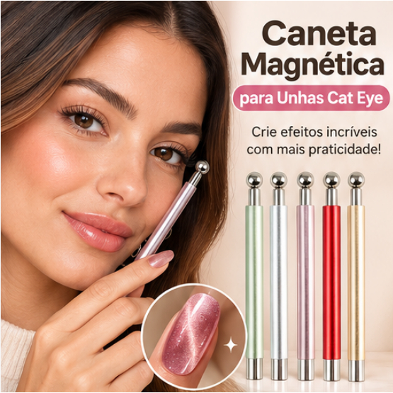 Caneta Magnética para Unhas Cat Eye, Ferramenta para Nail Art, 1 Unidade