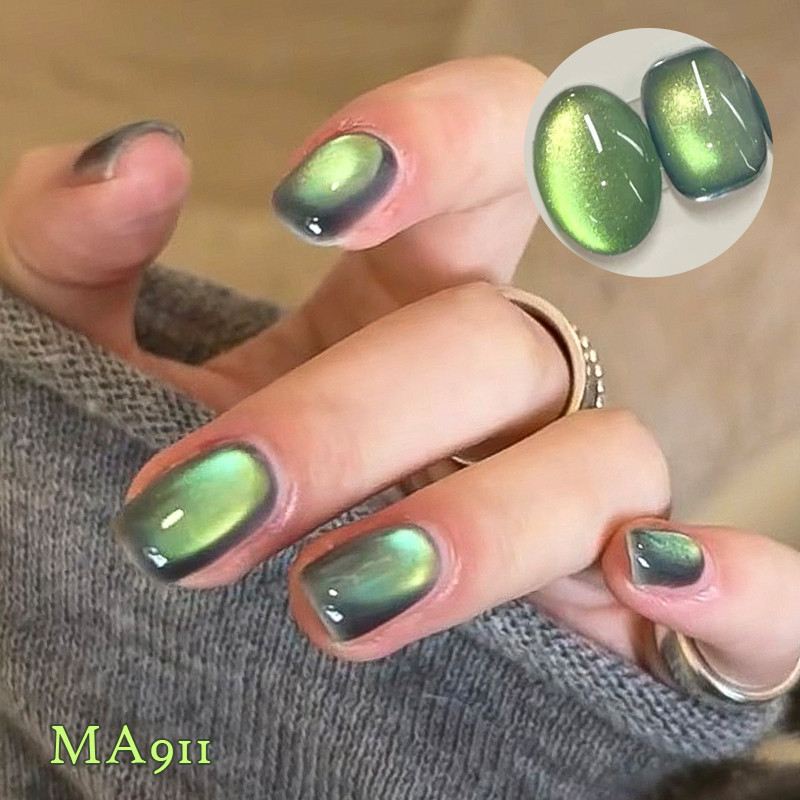 MEET ACROSS Sombra Estrela Bambu Gel Magnético Olho De Gato Polonês Semi Permanente Soak Off UV LED Vernish Nail Art