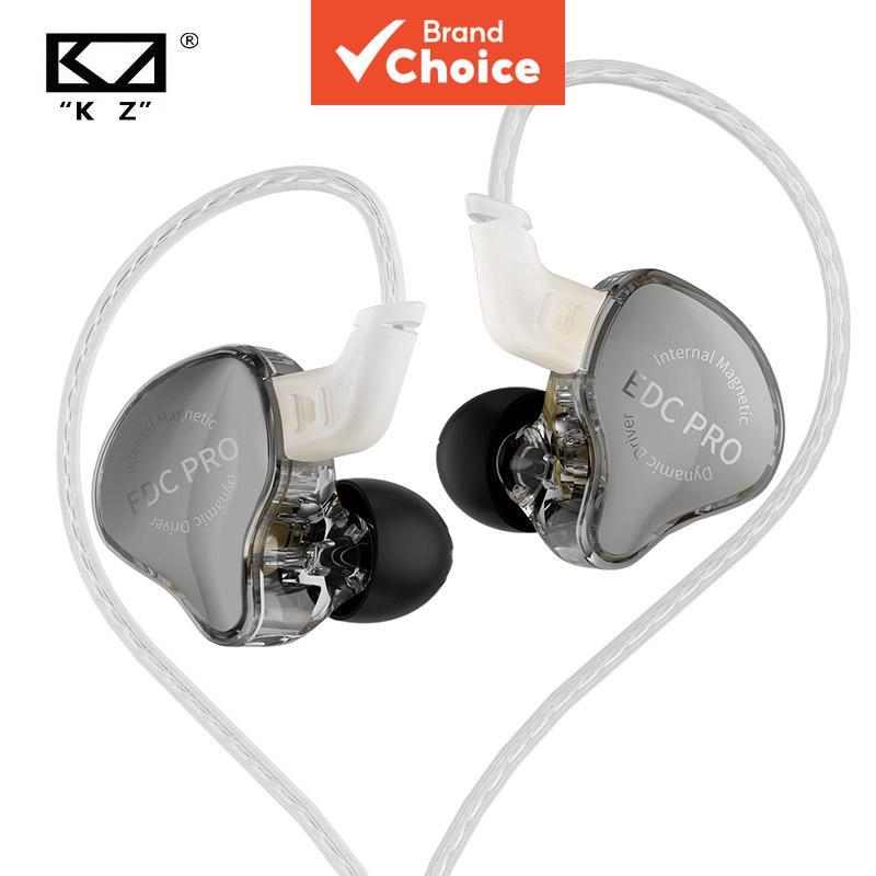 KZ EDC PRO HIFI fone de ouvido in-ear com fio, drivers dinâmicos grandes, monitor de fone de ouvido com cabo de