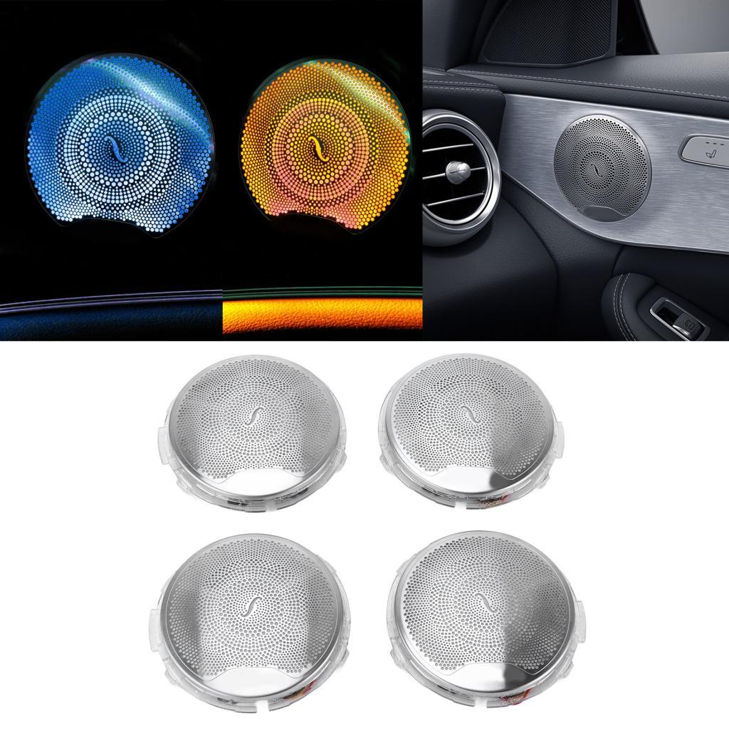 Capa de alto-falante midrange de 3 cores para porta, substituição de luz ambiente para mercedes-benz c glc e-class w205