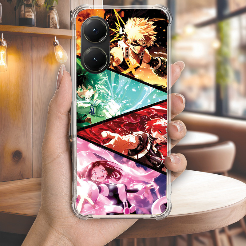 Capinha Capa (3424) HERO ACADEMIA ANIME para XIAOMI MI,13,LITE,12,11,PRO,4G,5G,9,8,REDMI,NOTE,14,PLUS,11T