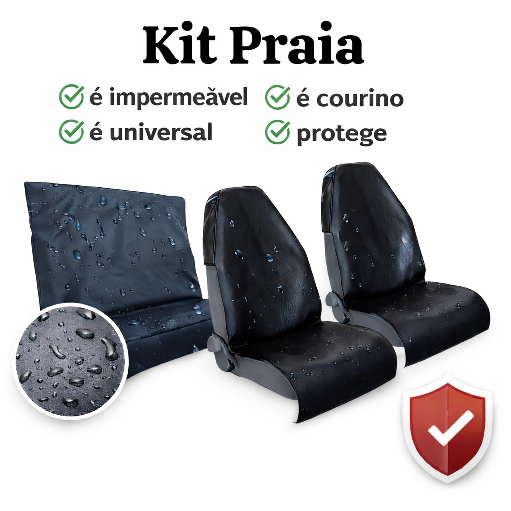 Capa Protetora Banco Carro Couro Impermeável  Proteção Pets, Praia, Academia e Suor
